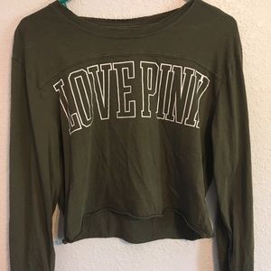 Victoria Secret Pink Cropped Shirt S